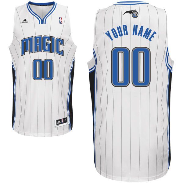 Men Adidas Orlando Magic Custom Swingman Home White NBA Jersey->customized nba jersey->Custom Jersey